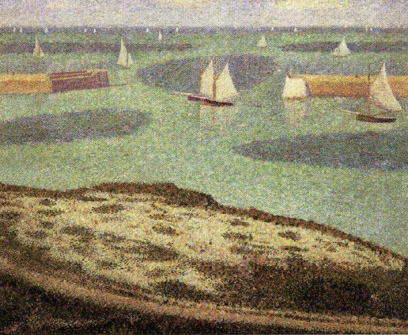 Georges Seurat Port-en-Bessin,Entrance to the Harbor oil painting image